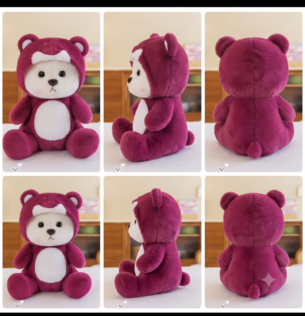 Hoodie Teddy Bear Cute Stuffed Animal Soft Toy